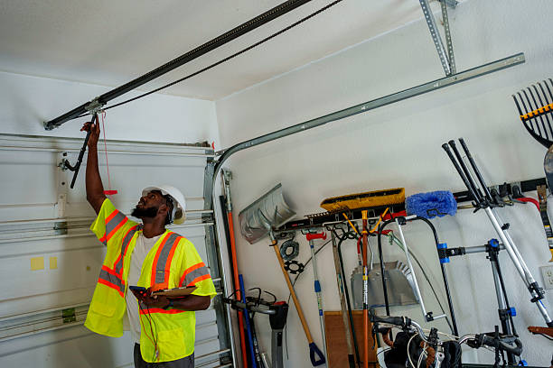 Professional Garage Door Panel Replacement technician working in Harrington Park, NJ